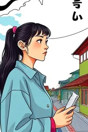 《雾港信使》封面，海雾中的灯塔与自行车信使